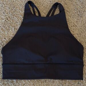Lululemon Athletica Black High-Neck Sports Bra